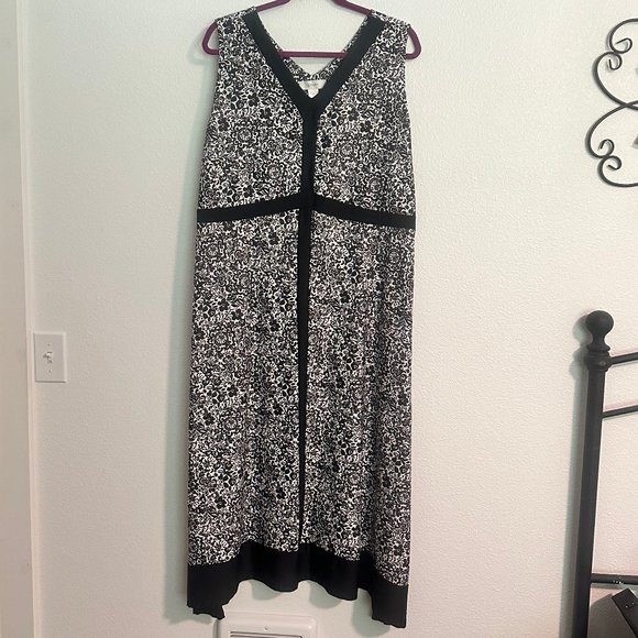 cj banks - white/black dress - 1X - Picture 1 of 4